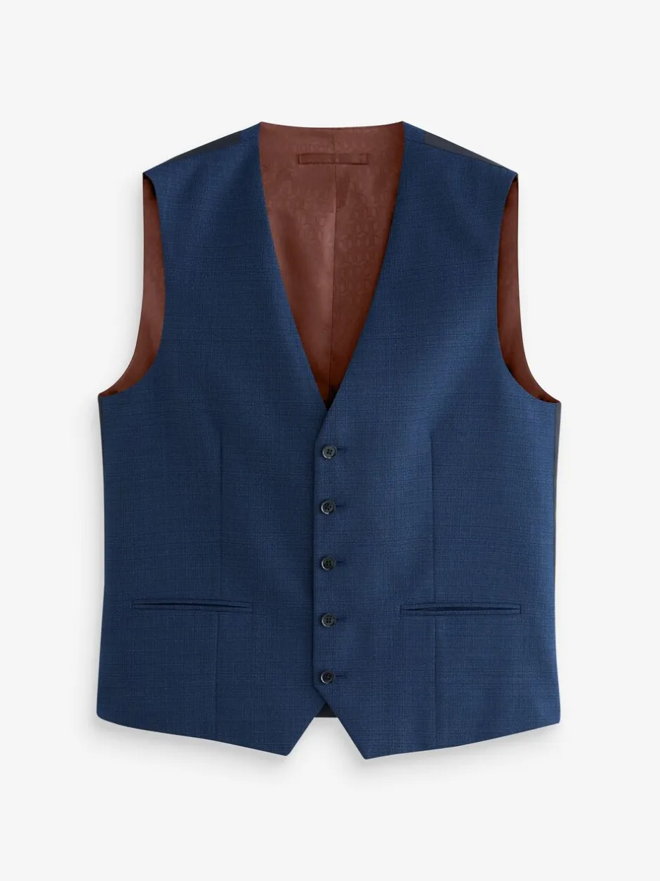 Vesten|Next - Gilet van getextureerde wolmix Blauw