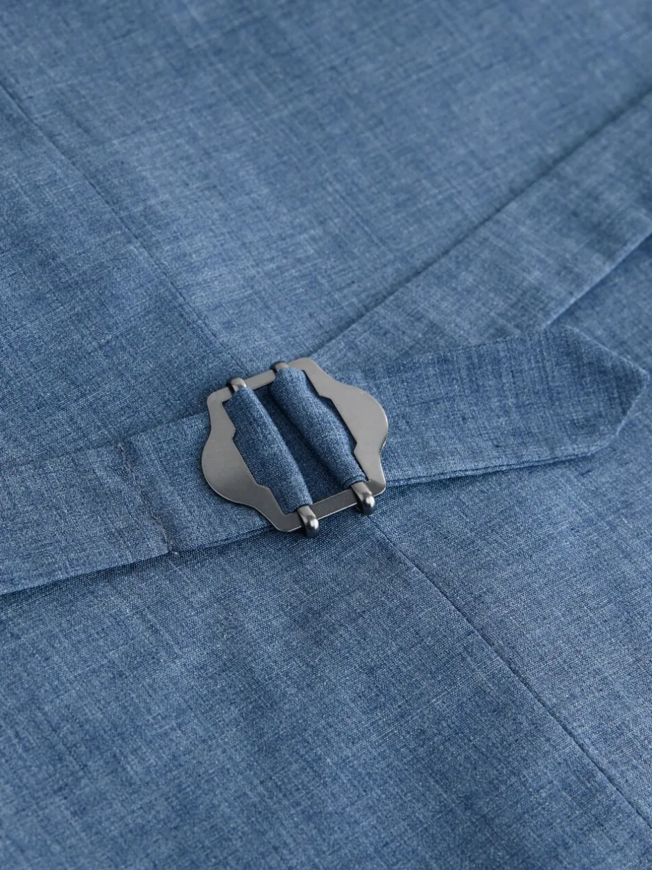 Vesten*Next - Gilet van linnenmix met textuur Blauw