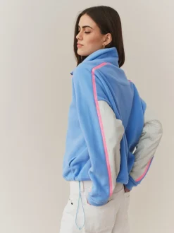 Hoody's En Sweatshirts|Next - Half Zip Fleece with Colourblock Panels Blauw