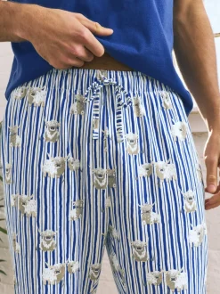 Pyjama's*Next Blauw - Hamish the Highland Cow Jersey Short Sleeve Pyjamas Set