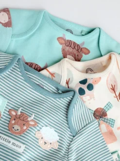 Rompertjes En Hemdjes|Next Blauw - Hamish-rompertjes met lange mouwen, 3 stuks