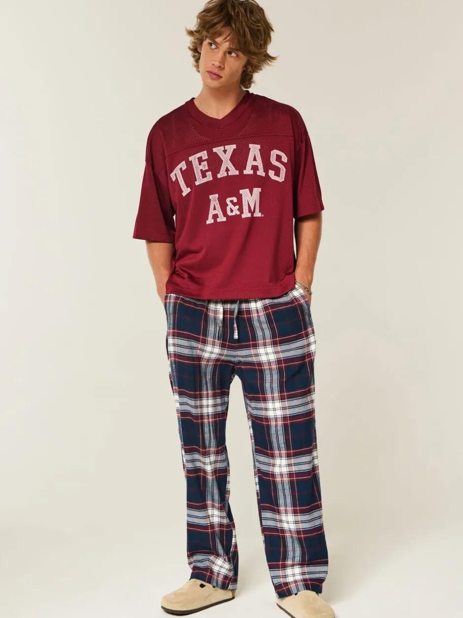 Pyjama's|Hollister - Flannel Check Pyjama Bottoms Blauw