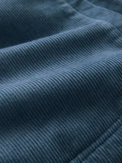 Jassen En Jacks|Next - Hooded Corduroy Borg Lined Shacket Blauw