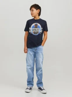 Jeans*JACK & JONES JUNIOR - Chris Relaxed Fit Black Jeans Blauw