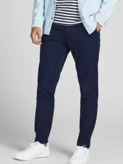 Broeken En Chino's|JACK & JONES - slim-fit chino Blauw