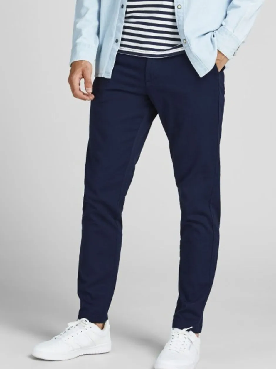 Broeken En Chino's|JACK & JONES - slim-fit chino Blauw