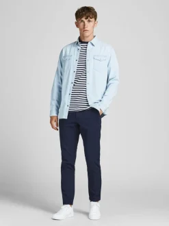 Broeken En Chino's|JACK & JONES - slim-fit chino Blauw