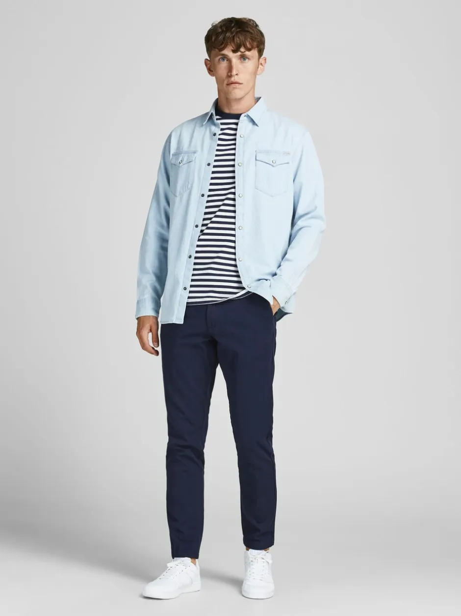 Broeken En Chino's|JACK & JONES - slim-fit chino Blauw