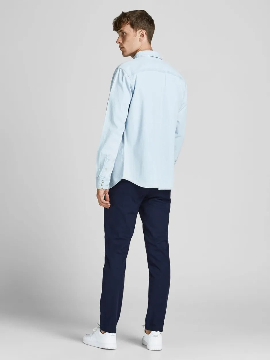 Broeken En Chino's|JACK & JONES - slim-fit chino Blauw