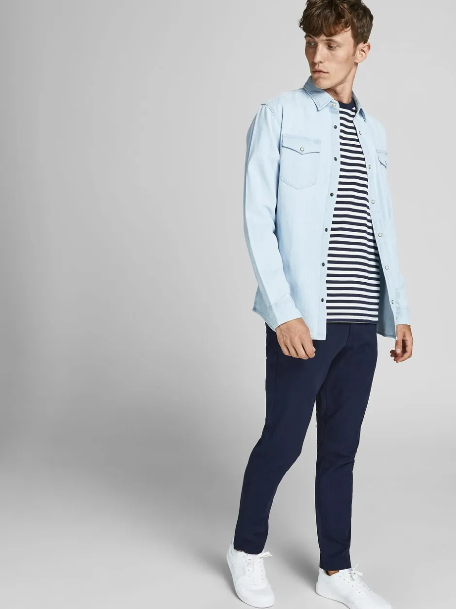 Broeken En Chino's|JACK & JONES - slim-fit chino Blauw