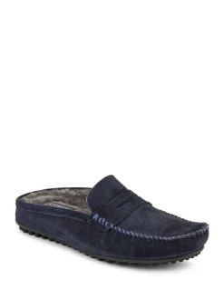 Pantoffels*Jones Bootmaker - Zap Leather Mule Slippers Blauw