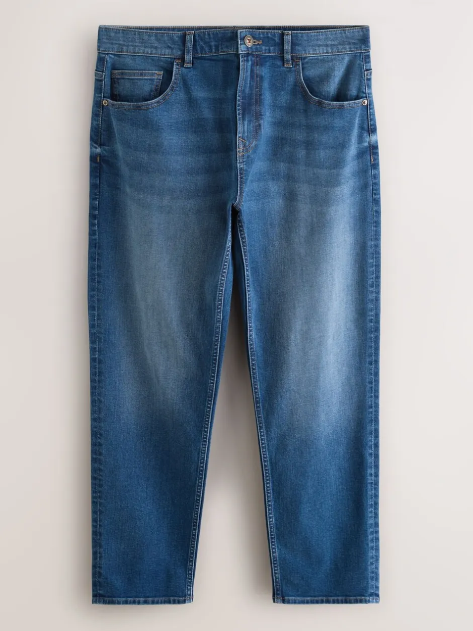 Jeans*Next Blauw - Klassieke stretchjeans met standaard taps toelopende pasvorm
