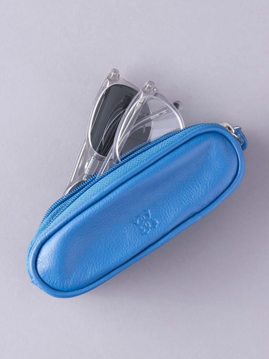 Zonnebril|Lakeland Leather Blauw - dubbele brillenkoker