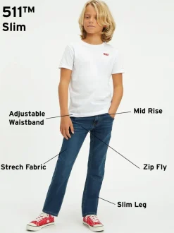 Jeans*Levi's - ® Kids 511 slim fit jeans Blauw