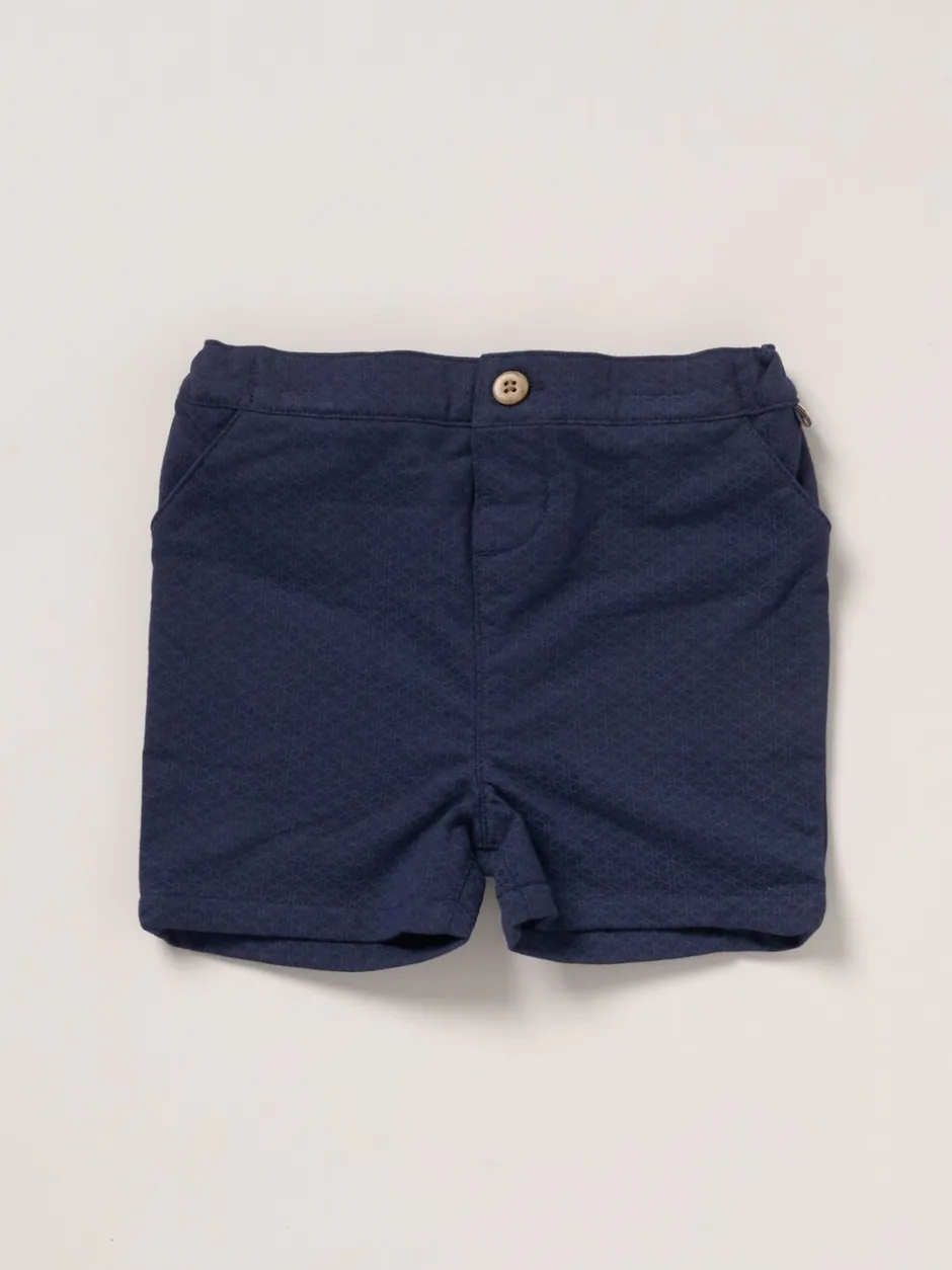 Kostuums En Herenvesten|Little Gent - 100% Cotton Shirt, Waistcoat & Shorts Set Blauw