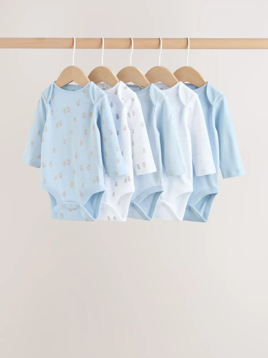 Rompertjes En Hemdjes|Rompertjes En Hemdjes*Next Blauw - Long Sleeved Baby Bear Bodysuit