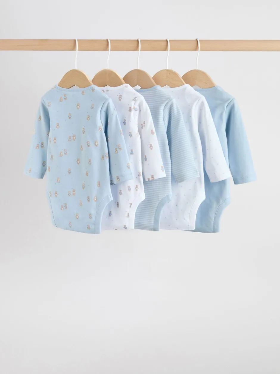 Rompertjes En Hemdjes|Rompertjes En Hemdjes*Next Blauw - Long Sleeved Baby Bear Bodysuit