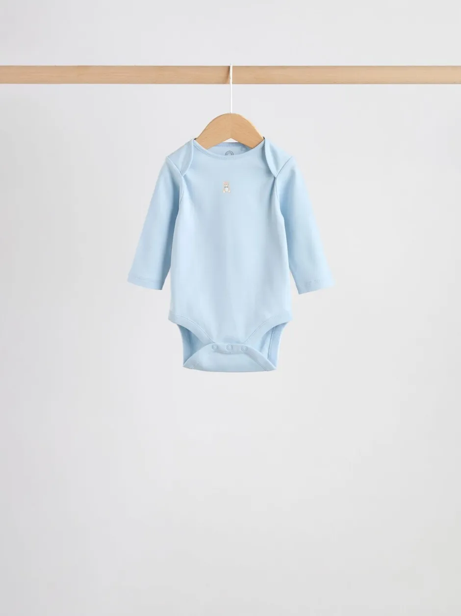Rompertjes En Hemdjes|Rompertjes En Hemdjes*Next Blauw - Long Sleeved Baby Bear Bodysuit