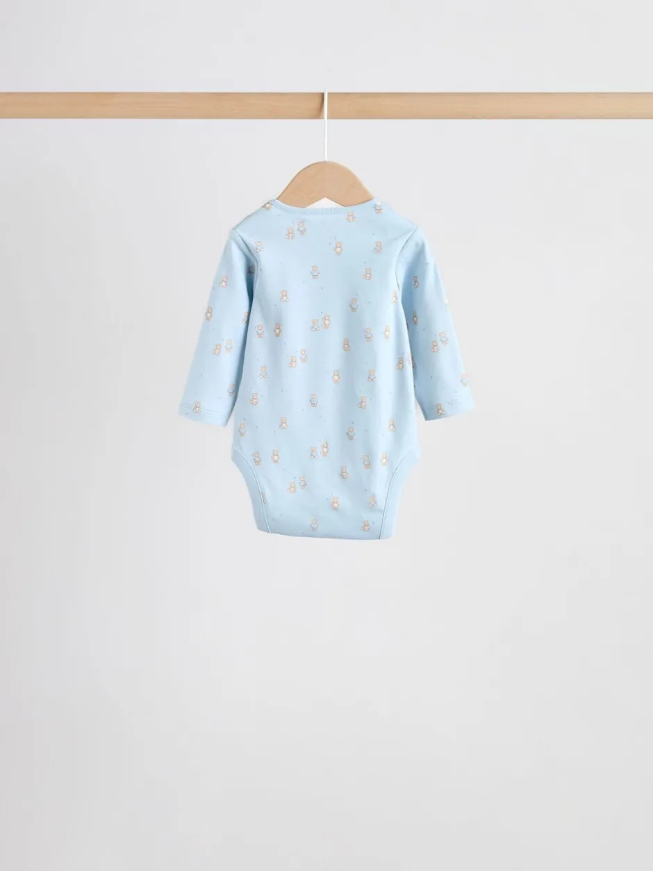 Rompertjes En Hemdjes|Rompertjes En Hemdjes*Next Blauw - Long Sleeved Baby Bear Bodysuit