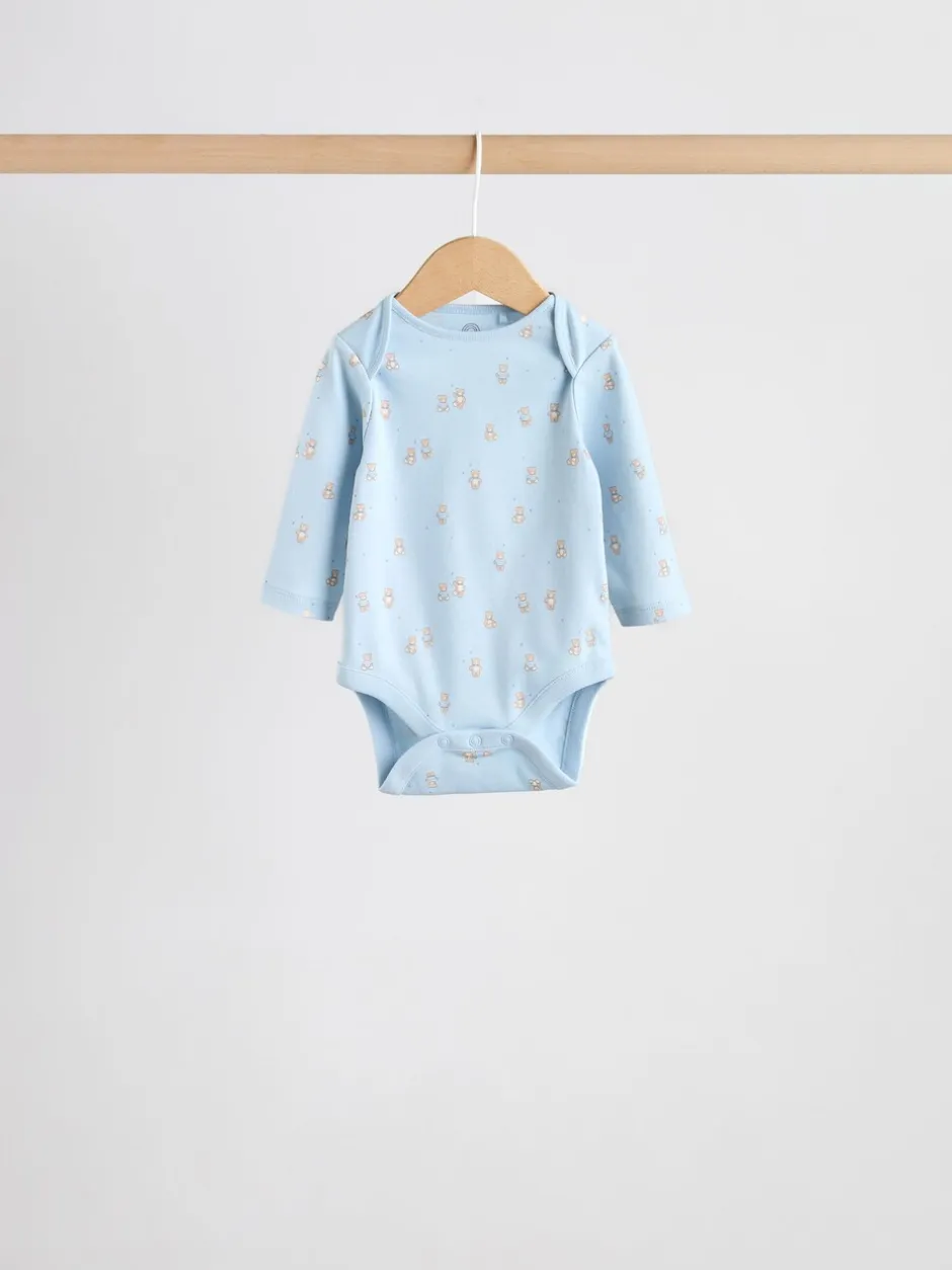 Rompertjes En Hemdjes|Rompertjes En Hemdjes*Next Blauw - Long Sleeved Baby Bear Bodysuit