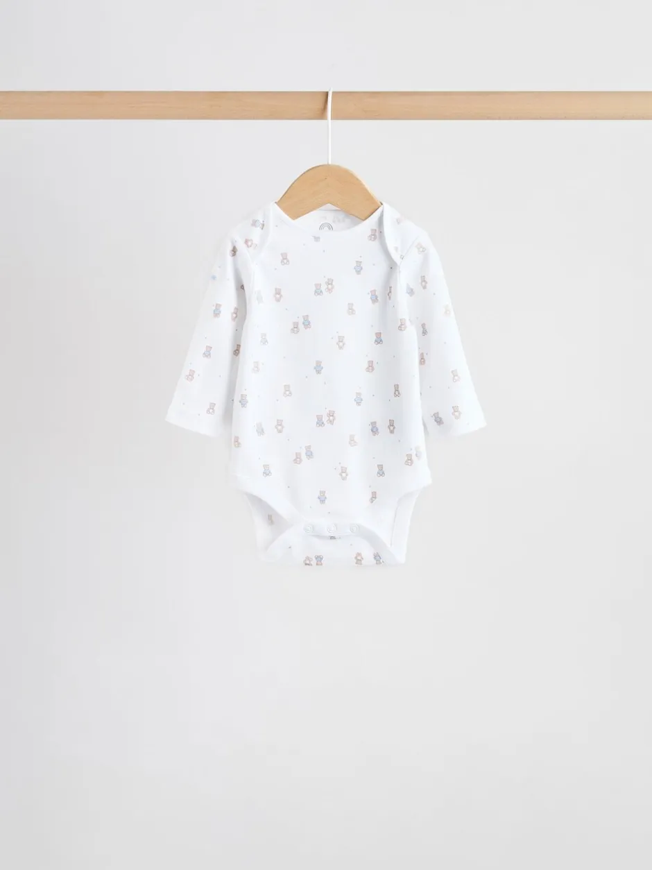 Rompertjes En Hemdjes|Rompertjes En Hemdjes*Next Blauw - Long Sleeved Baby Bear Bodysuit