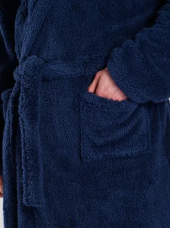 Kamerjassen En Badjassen|Loungeable - Sherpa kamerjas met capuchon Blauw