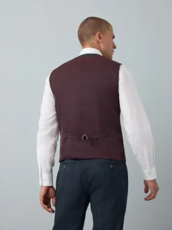 Vesten*Next Blauw - Maatgesneden kostuum met ruit: herenvest