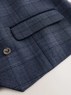 Vesten*Next Blauw - Maatgesneden kostuum met ruit: herenvest
