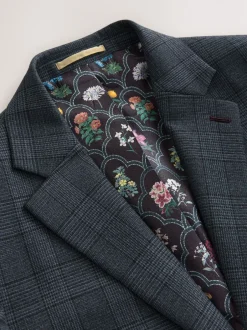 Pakken*Next Blauw - Maatgesneden kostuum met ruit: colbert