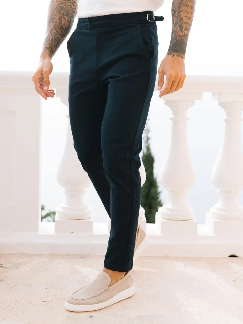 Broeken En Chino's*MAUVAIS - Beaufort stretchy chino's Blauw