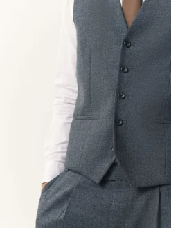 Vesten|Next - Merino Wool Blend Suit Waistcoat Blauw