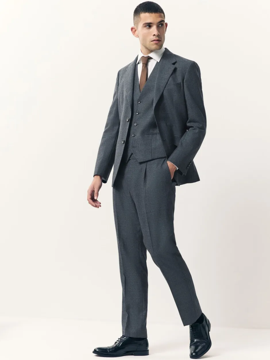 Vesten|Next - Merino Wool Blend Suit Waistcoat Blauw