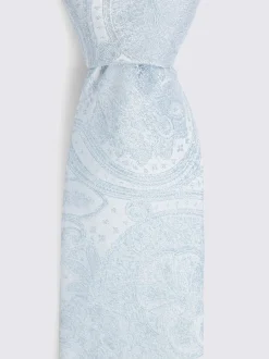 Stropdassen En Pochets*MOSS Blauw - Bruiloft Paisley Stropdas