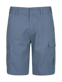 Shorts*Mountain Warehouse Blauw - Mens Lakeside 100% Cotton Cargo Shorts