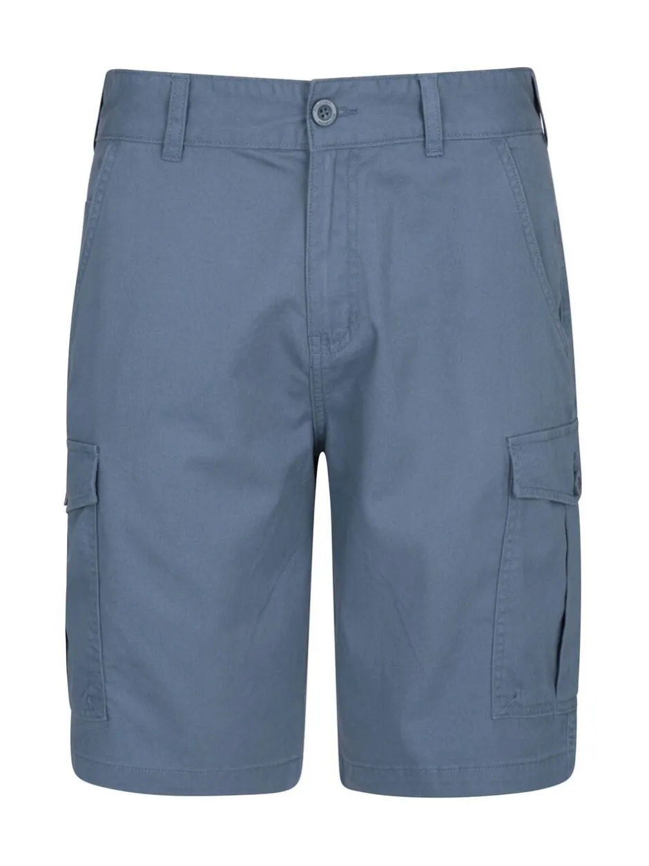 Shorts*Mountain Warehouse Blauw - Mens Lakeside 100% Cotton Cargo Shorts