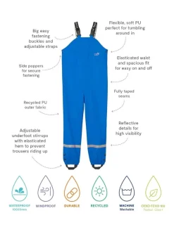 Jumpsuits En Playsuits|Tuinbroeken*Muddy Puddles - - Waterdichte tuinbroek voor regendagen Blauw