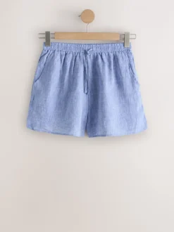 Shorts|Next Blauw - N. Premium 100% Linen Shorts