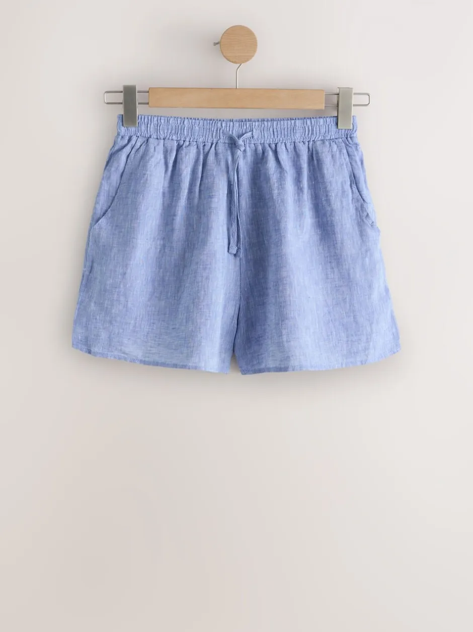 Shorts|Next Blauw - N. Premium 100% Linen Shorts