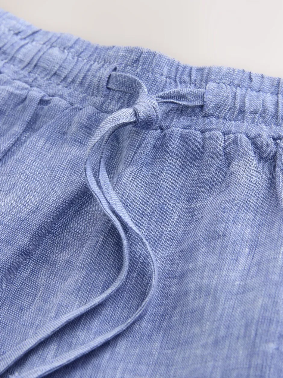 Shorts|Next Blauw - N. Premium 100% Linen Shorts