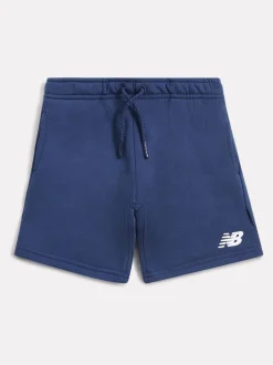 Shorts|New Balance - Kids Brush Back Stacked Logo Shorts Blauw