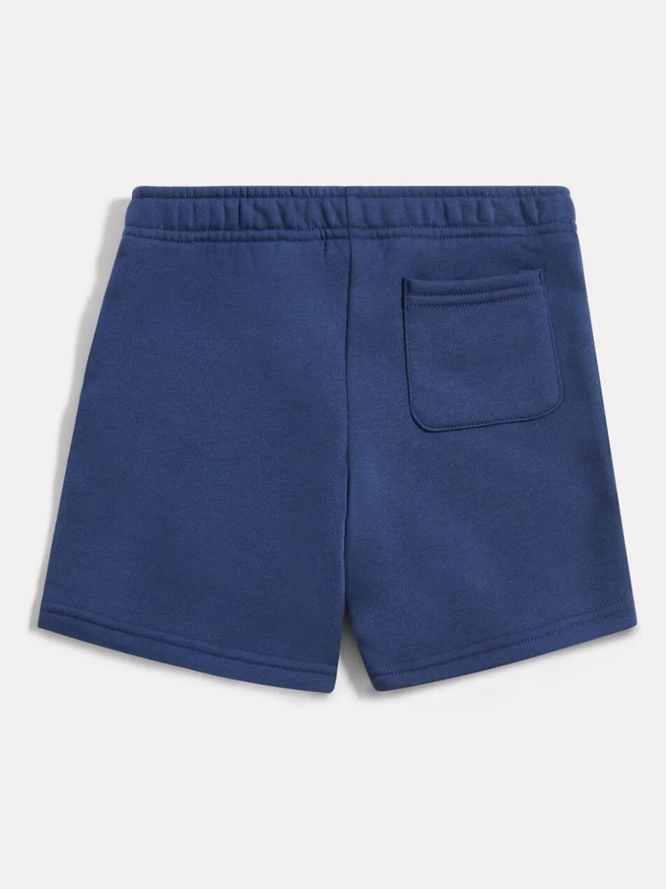 Shorts|New Balance - Kids Brush Back Stacked Logo Shorts Blauw