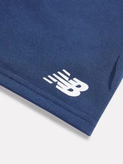 Shorts|New Balance - Kids Brush Back Stacked Logo Shorts Blauw