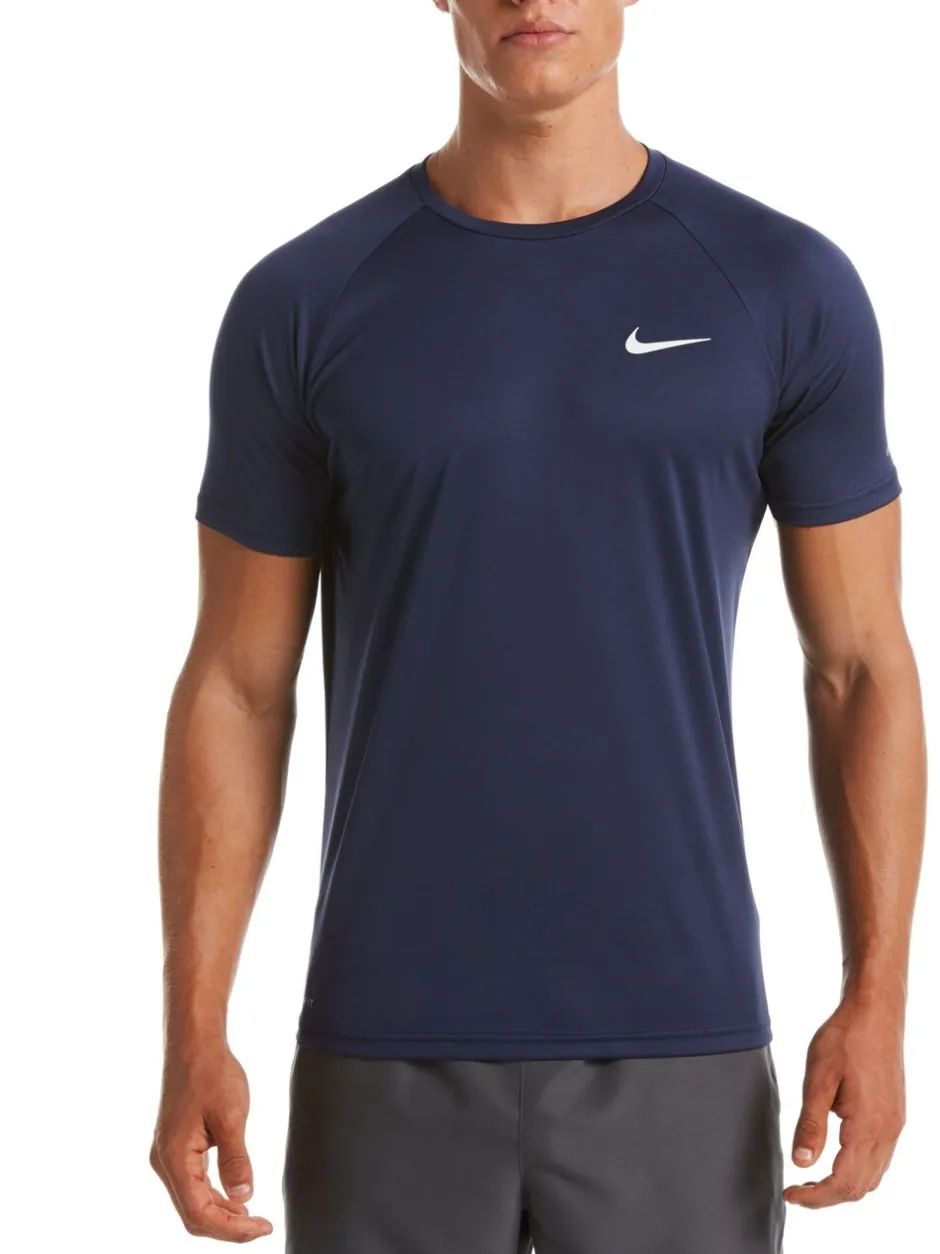 Badkleding*Nike - Hydroguard zonbeschermend surfhemd met korte mouwen Blauw