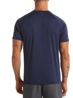 Badkleding*Nike - Hydroguard zonbeschermend surfhemd met korte mouwen Blauw