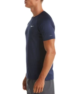 Badkleding*Nike - Hydroguard zonbeschermend surfhemd met korte mouwen Blauw