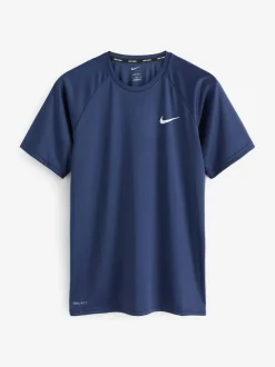 Badkleding*Nike - Hydroguard zonbeschermend surfhemd met korte mouwen Blauw
