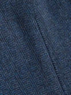 Blazers En Business-Jasjes|Next - Normale Pasvorm - Blazer met visgraatmotief en hoog wolgehalte Blauw