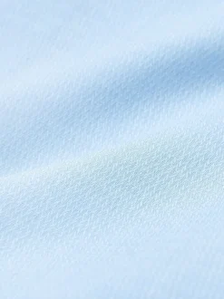 Shirts|Next - Normale Pasvorm - Eenvoudig te strijken slim fit overhemd met textuur en dubbele manchetten Blauw