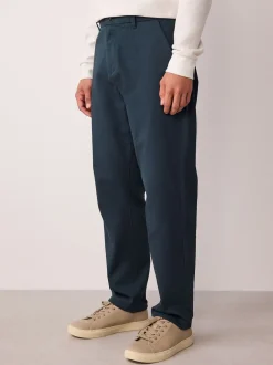 Broeken En Chino's*Next - Normale Pasvorm - Stretchy chino Blauw