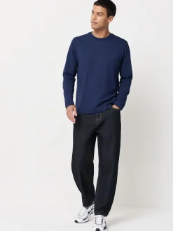 T-Shirts En Hemden|Next Blauw - Normale Pasvorm - T-shirt met lange mouwen en ronde hals